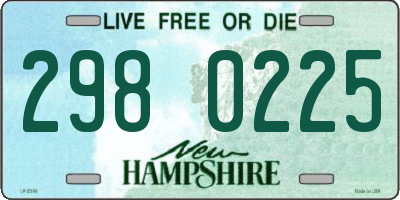 NH license plate 2980225