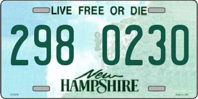 NH license plate 2980230