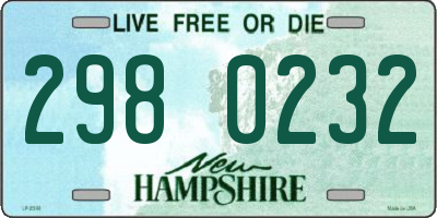 NH license plate 2980232