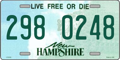 NH license plate 2980248