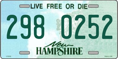 NH license plate 2980252