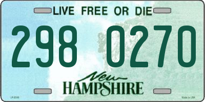 NH license plate 2980270