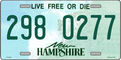 NH license plate 2980277