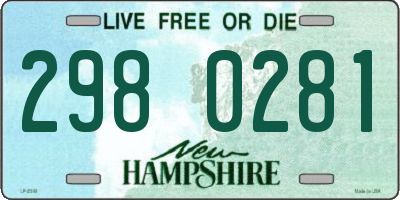 NH license plate 2980281