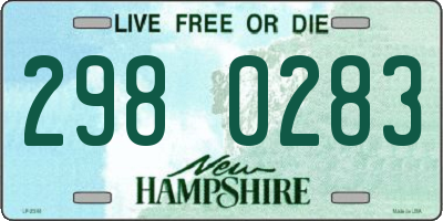 NH license plate 2980283
