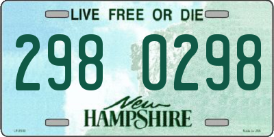 NH license plate 2980298