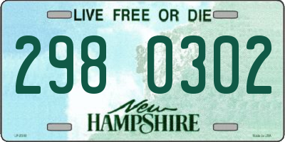 NH license plate 2980302