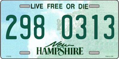 NH license plate 2980313