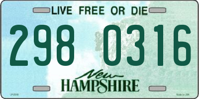 NH license plate 2980316