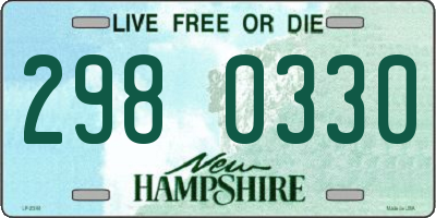 NH license plate 2980330