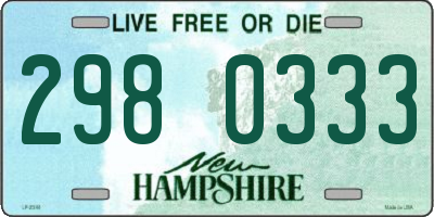 NH license plate 2980333