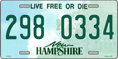 NH license plate 2980334