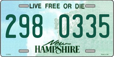 NH license plate 2980335