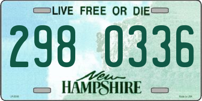 NH license plate 2980336