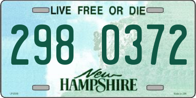 NH license plate 2980372