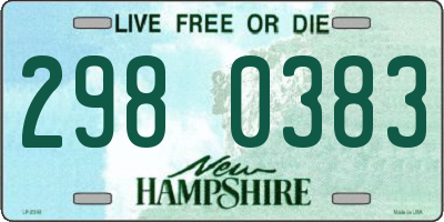 NH license plate 2980383