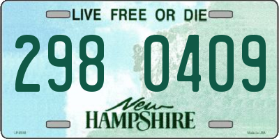 NH license plate 2980409