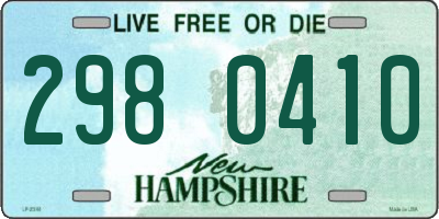 NH license plate 2980410