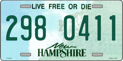 NH license plate 2980411