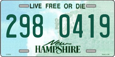 NH license plate 2980419