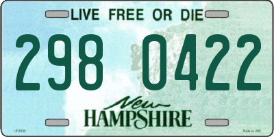 NH license plate 2980422