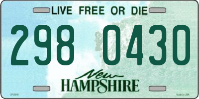 NH license plate 2980430
