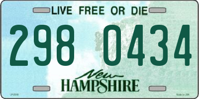 NH license plate 2980434