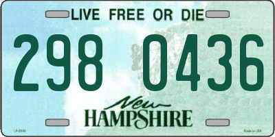 NH license plate 2980436