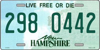 NH license plate 2980442
