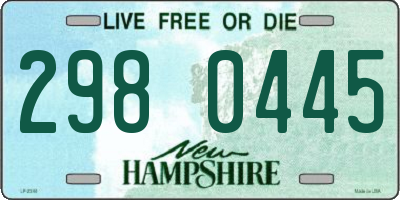 NH license plate 2980445
