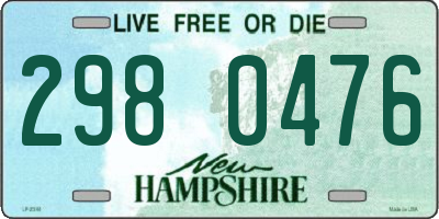 NH license plate 2980476