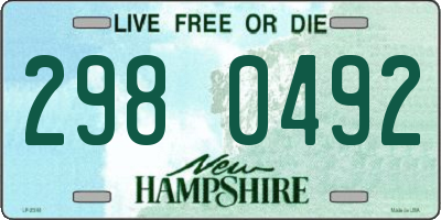 NH license plate 2980492
