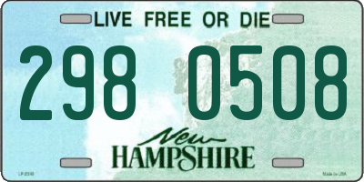 NH license plate 2980508