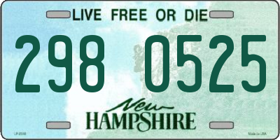 NH license plate 2980525