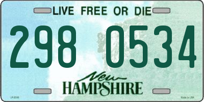 NH license plate 2980534