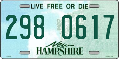 NH license plate 2980617