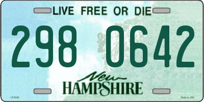 NH license plate 2980642