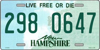 NH license plate 2980647
