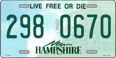 NH license plate 2980670