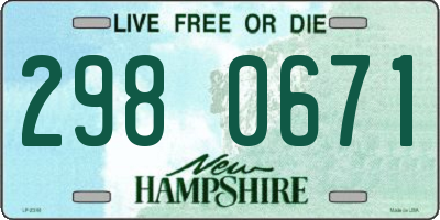 NH license plate 2980671