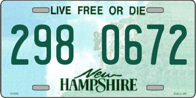 NH license plate 2980672