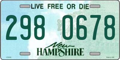NH license plate 2980678