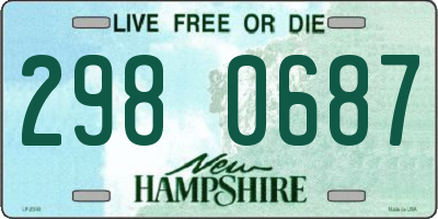 NH license plate 2980687
