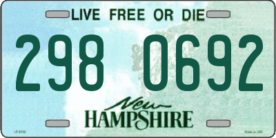 NH license plate 2980692