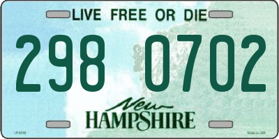 NH license plate 2980702