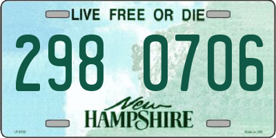 NH license plate 2980706