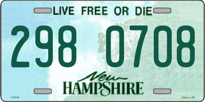 NH license plate 2980708