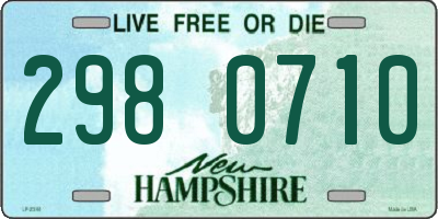 NH license plate 2980710