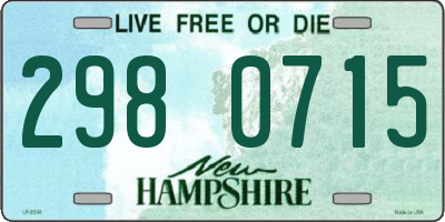 NH license plate 2980715