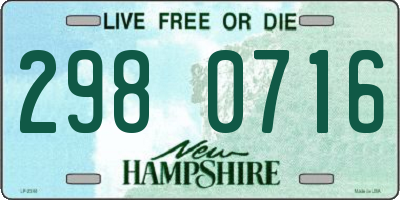 NH license plate 2980716